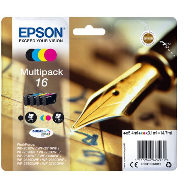 Alkunperäinen mustepatruuna Epson Multipack 16 Musta