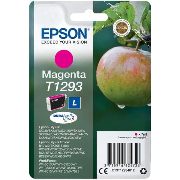 Alkunperäinen mustepatruuna Epson SX 235W /420W/425W/ OFFICE BX305F/320FW Magenta (10 osaa)