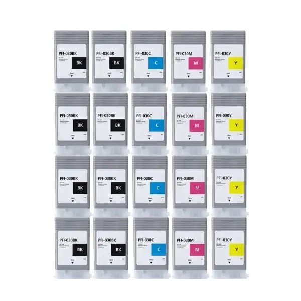 Pixojet blækpatroner Canon PFI-030 - 3489C001, 20 stk. rabatpakke 1100 ml
