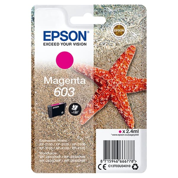 Alkunperäinen mustepatruuna Epson 603 Magenta