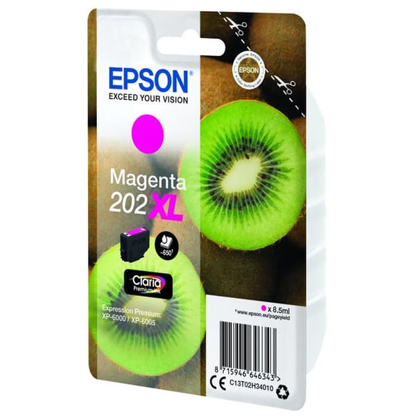 Original 202XL bläckpatron - 8,5 ml - XL - Magenta - Epson - Expression Premium XP-6000, XP-6005