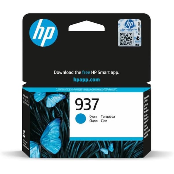 Bläckpatron - HP - 937 - Cyan - Professionell kvalitet - Bläckstråleskrivare