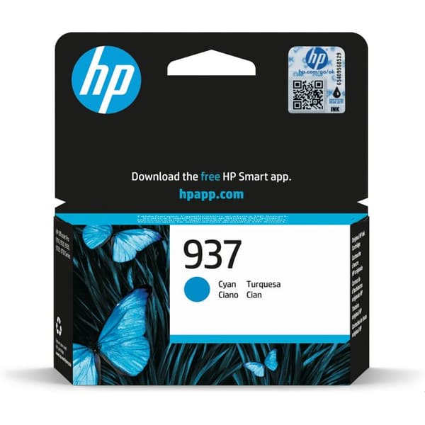 Bläckpatron - HP - 937 - Cyan - Professionell kvalitet - Bläckstråleskrivare