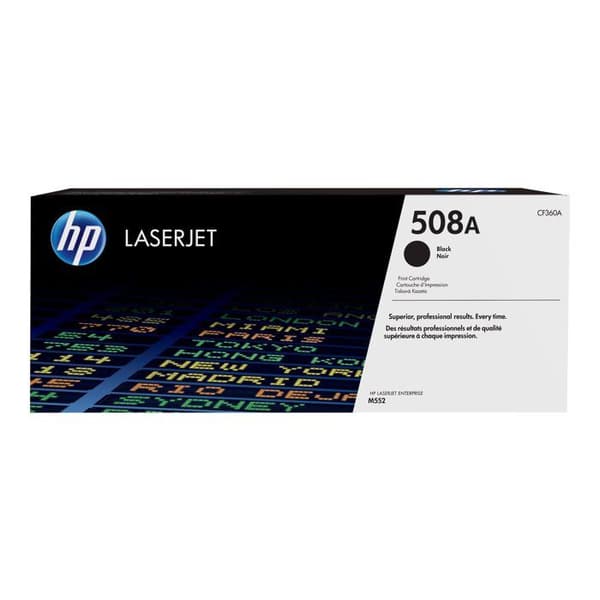 HP 508A svart original LaserJet-tonerkassett (CF360A) för HP Color LaserJet Enterprise M552/M553/M577