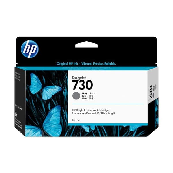 HP 730 bläckpatron - Grå - Kapacitet 130 ml - för HP DesignJet - Standardkapacitet