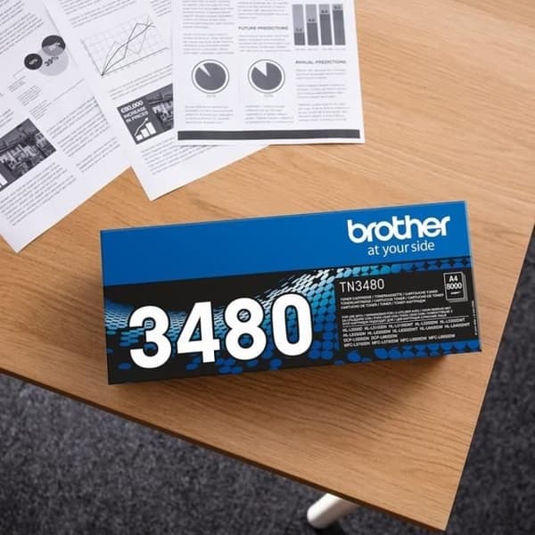 BROTHER TN3480 Tonerkassett med hög kapacitet - Svart