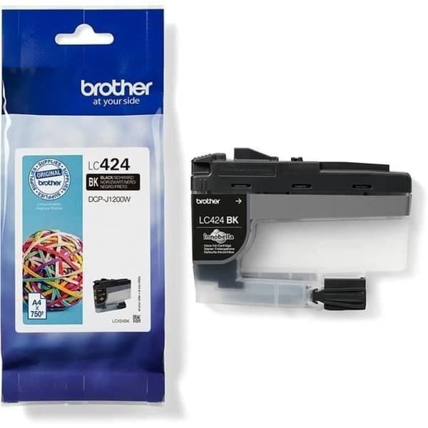 LC424BK bläckpatron - BROTHER - 750 sidor med hög kapacitet svart - För DCP-J1200W