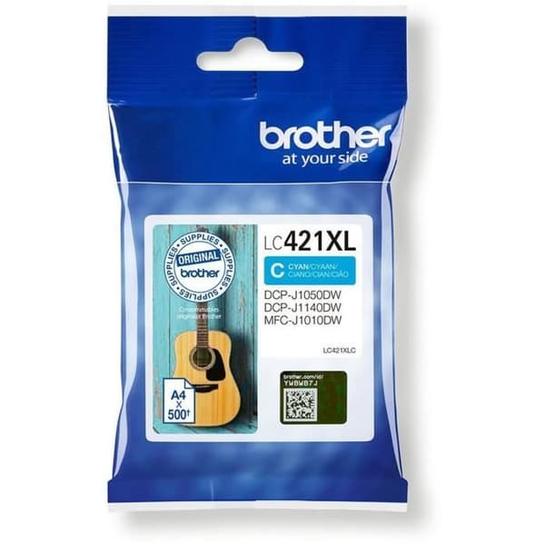 LC421XLC bläckpatron - BROTHER - 500 sidor cyan med hög kapacitet - för DCP -J1050DW