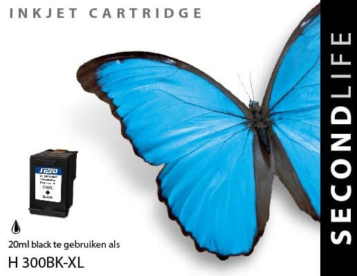 Kangaro SL-11111071 Cartridge SecondLife HP 300 XL Sort