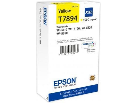 Epson T7894 XXL blekkpatron, gul