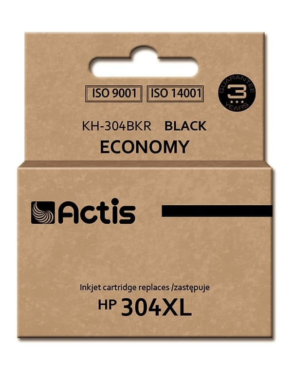 Actis KH-304BKR blæk (erstatning for HP 304XL N9K08AE; Premium; 15 ml; sort)