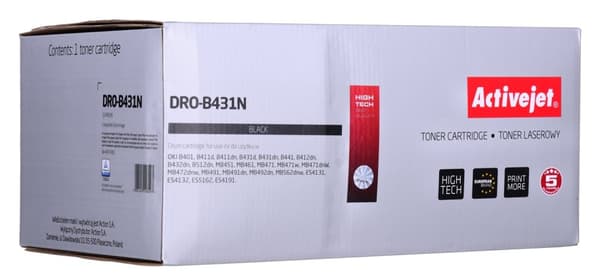 Activejet DRO-B431N rumpu (vaihtokasetti OKI 44574302 -tulostimeen; Supreme; 25 000 sivua; musta)