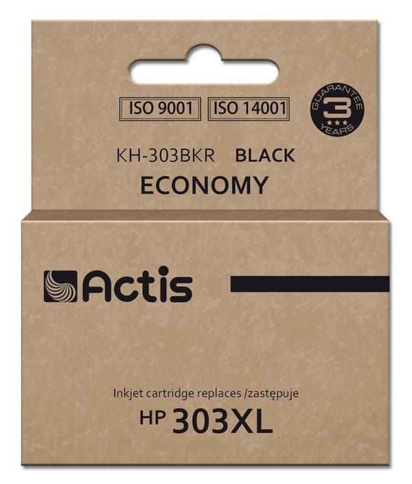 Actis KH-303BKR blæk (erstatning for HP 303XL T6N04AE; Premium; 20 ml; 600 sider; sort)