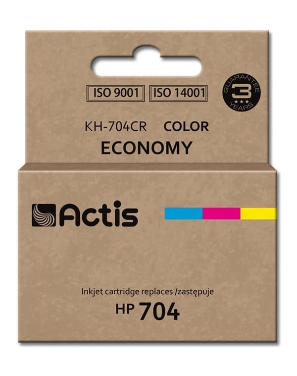 Actis KH-704CR muste HP-tulostimeen; HP 704 CN693AE korvaava muste; Vakio; 9 ml; väri