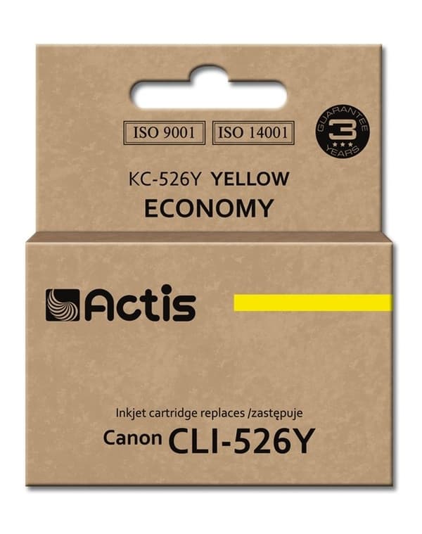 Actis KC-526Y blæk (erstatning for Canon CLI-526Y; Standard; 10 ml; gul)