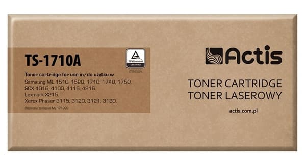 Actis TS-1710A toner til Samsung printer; Samsung ML-1710D3 erstatning; Standard; 3000 sider; sort