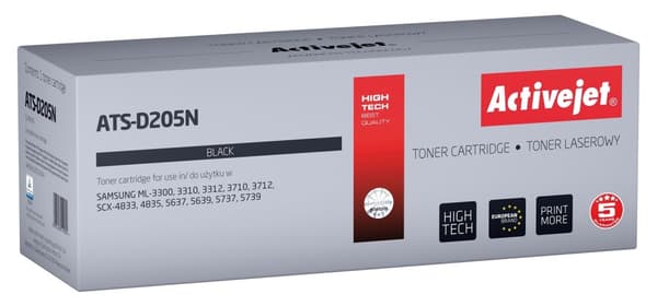 Activejet ATS-D205N toner til Samsung printere; erstatning Samsung MLT-D205S; Supreme; 2000 sider; sort