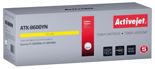 Activejet ATK-8600YN toner (erstatning for Kyocera TK-8600Y; Supreme; 20.000 sider; gul)