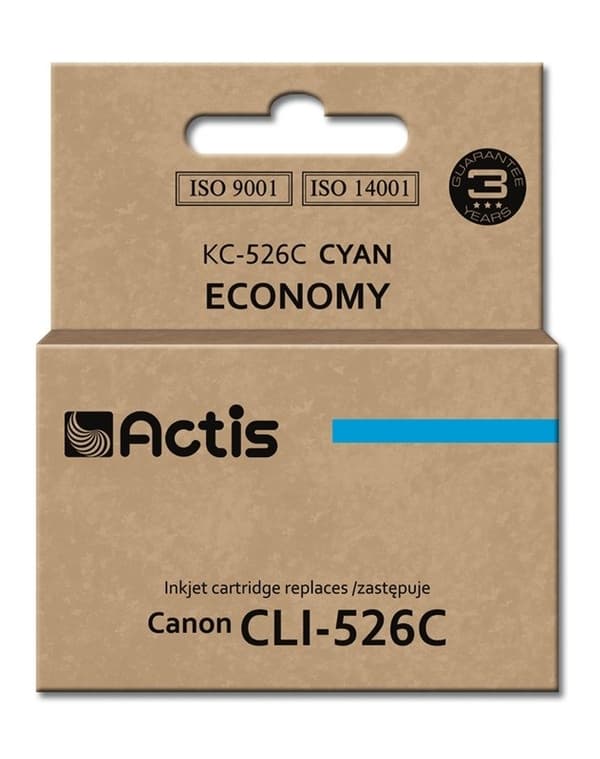 Actis KC-526C blæk (erstatning for Canon CLI-526C; Standard; 10 ml; cyan)