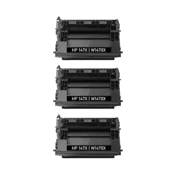 Pixojet Toner HP 147X - W1470X, 3-pakning 75600 sider