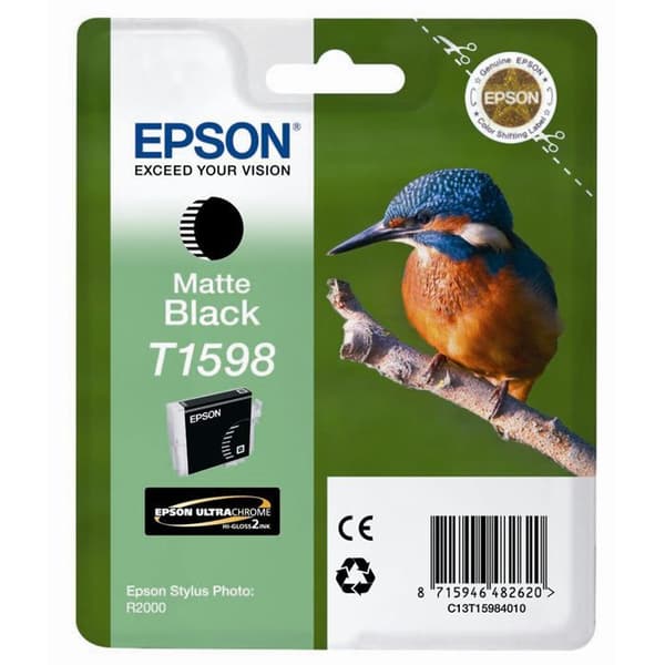 EPSON Pack of 1 Cartridge T1598 för Stylus Photo R2000 - Mattsvart - Standard