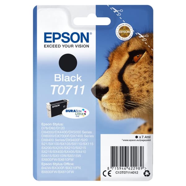 Original Bläckpatron Epson C13T07114012 Svart