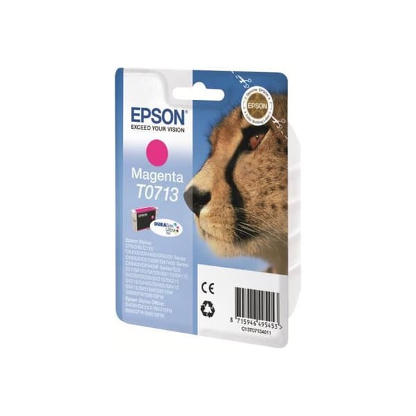 Epson T0713 5,5 ml magenta original blisterbläckpatron för Stylus DX9400, SX115, SX210, SX215, SX218, SX415, SX515,...