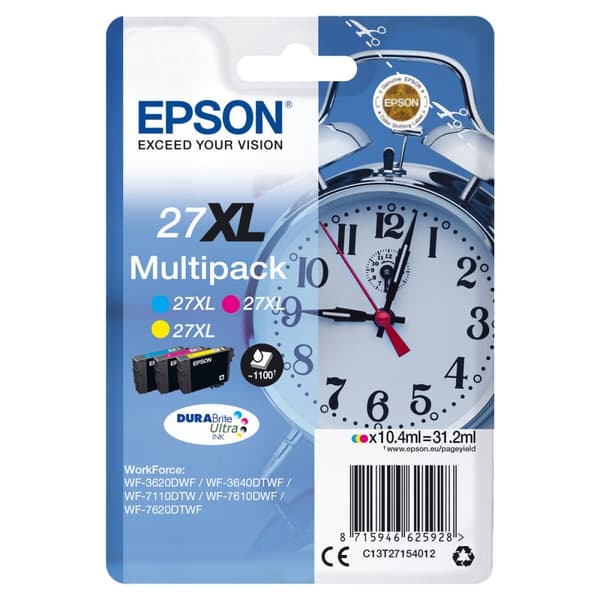 Original Bläckpatron Epson 27XL Svart Multicolour Cyan/Magenta/Gul