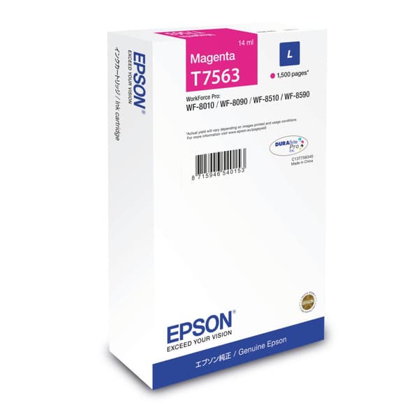 Original Bläckpatron Epson C13T75634N Röd Magenta