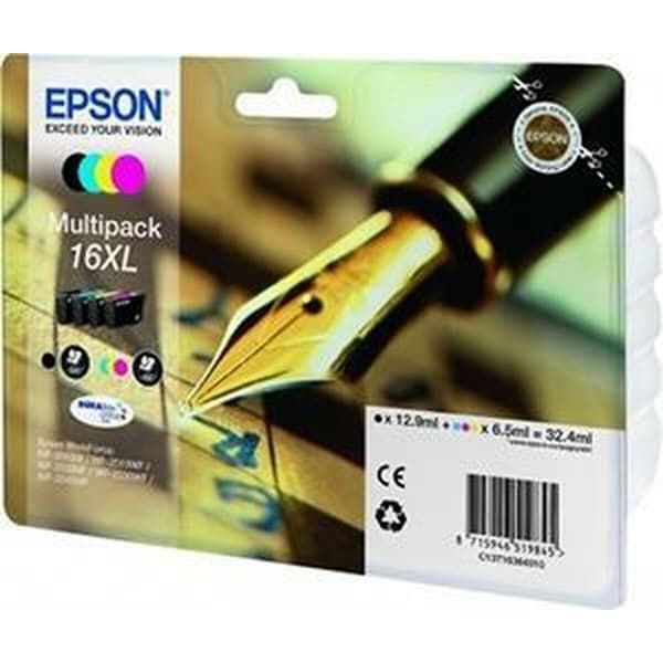Original Bläckpatron Epson DURABRITE ULTRA INK - Nº16XL Svart/Cyan/Magenta/Gul (8 antal)