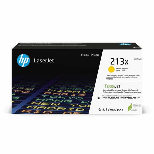 Original Toner HP 213X Gul Svart
