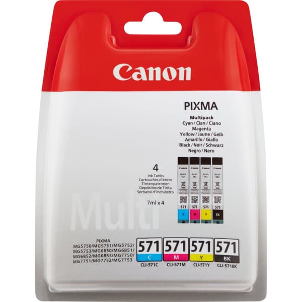 Original Bläckpatron Canon CLI-571 Multipack Grå Multicolour