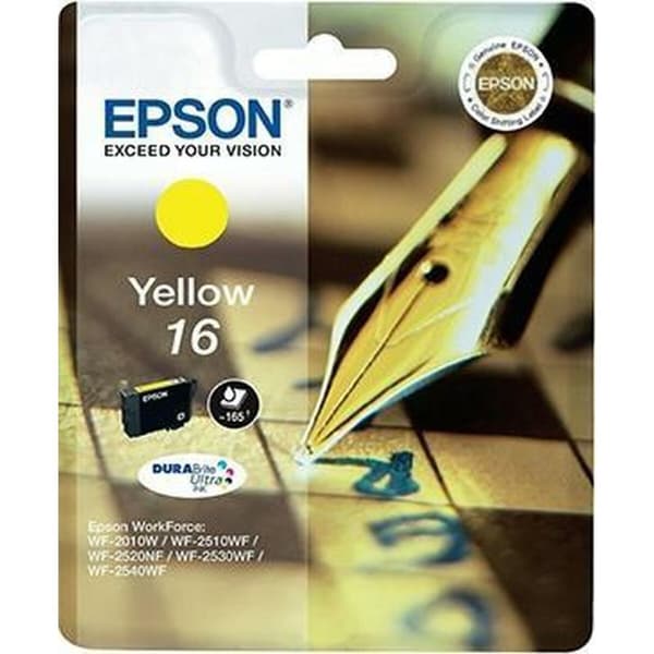 Original blækpatron Epson DURABRITE ULTRA INK -Nº 16 Gul (10 enheder)