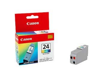 Canon BCI-24 - Gul, cyan, magenta - original - blekkbeholder - for i45X; MultiPASS MP390; PIXMA iP1000, iP1500, iP2000, MP110, MP130; S200; SmartBase