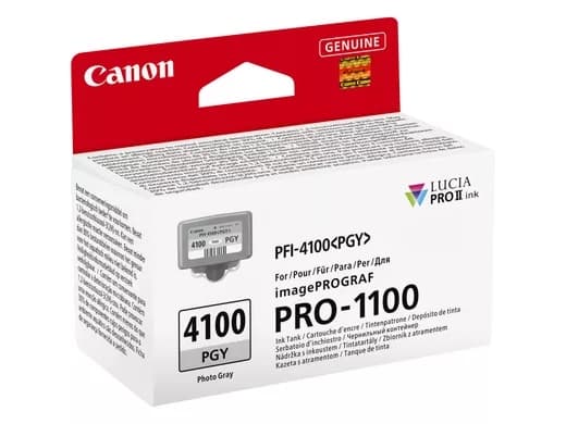 Canon PFI-4100 PGY - 80 ml - grå för fotoutskrift - original - hängande låda - bläcktank - för imagePROGRAF PRO-1100