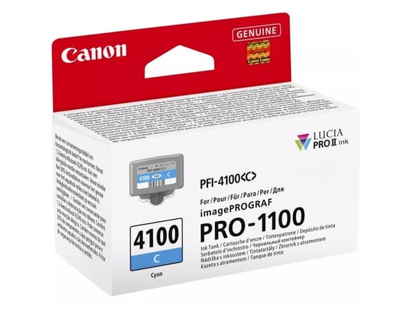Canon PFI-4100 C - 80 ml - cyan - original - hengeboks - blekkbeholder - for imagePROGRAF PRO-1100