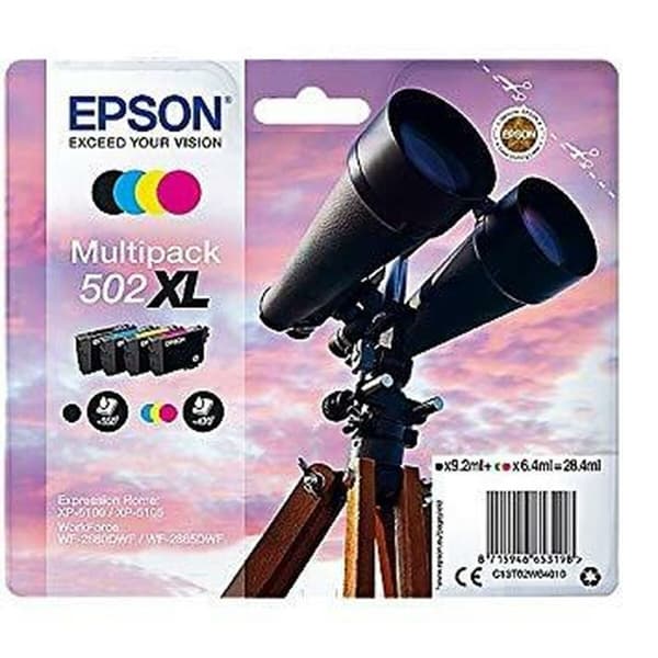 Original blækpatron Epson XP-5100 5105 WF2860DWF 2865DWF Sort/Cyan/Magenta/Yellow (8 enheder)