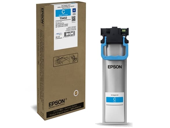 Epson T9452 - 38.1 ml - XL - cyan - original - blekkpatron - for WorkForce Pro WF-C5210DW, WF-C5290DW, WF-C5710DWF, WF-C5790DWF