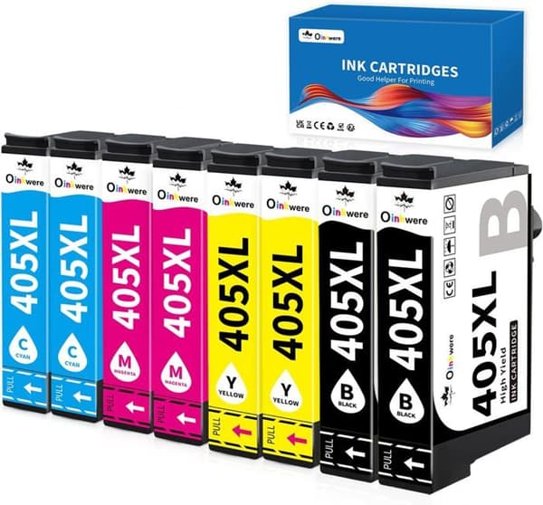 8 Paketer 405Xl Kompatibel Bläckpatron För Epson 405Xl Multipack För Workforce Pro Wf-3820 Wf-3825 Wf-4820 Wf-4825 Workfor
