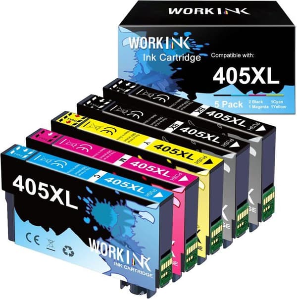 Bläckpatroner - Epson - 405XL - Svart - 1100 sidor - Kompatibel med WorkForce Pro