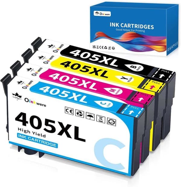 Tonerpatron - OINKWERE - 405 XL - Kompatibel med Epson - 4-pack - 1100 sidor per patron
