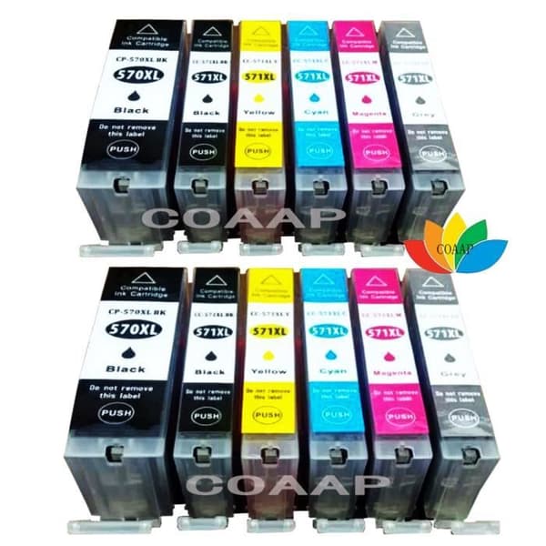 Canon bläckpatron PGI-570 XL CLI-571 XL 12pk ny kompatibel