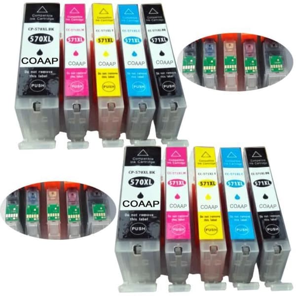 Set med bläckpatroner Canon PGI 570 CLI 571 XL - Kompatibel - Svart, Cyan, Magenta, Gul
