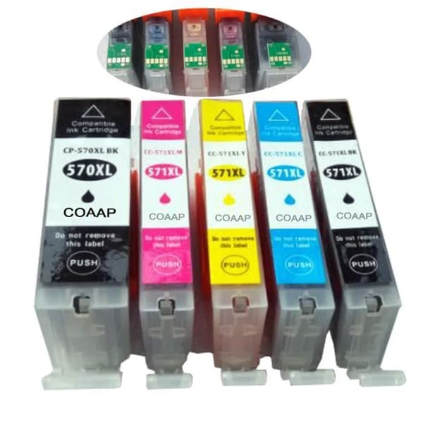 Set med bläckpatroner - Canon - PGI 570 XL CLI 571 XL - Kompatibel - 5 stycken - Flera färger