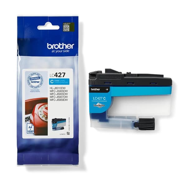 Bläckpatron - BROTHER - LC427C - Cyan - 1500 sidor - Kompatibel med MFC-J6955DW, HL-J6010DW