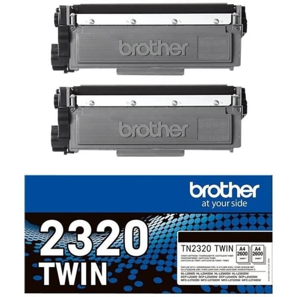 Brother PACK TN2320 SVART bläckpatron 2 TONER