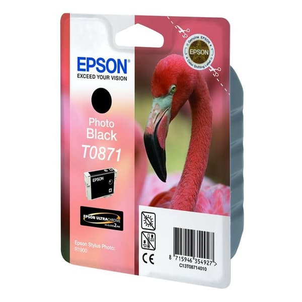Epson T0871 Flamingo svart bläckpatron