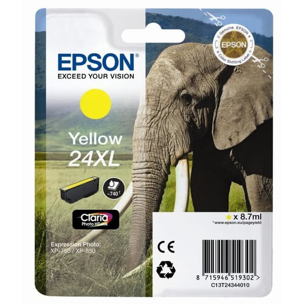 Epson T2434 XL Elephant bläckpatron gul