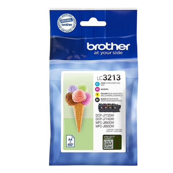 Brother LC3213 bläckpatron - Paket med 4 - Svart, Gul, Cyan, Magenta