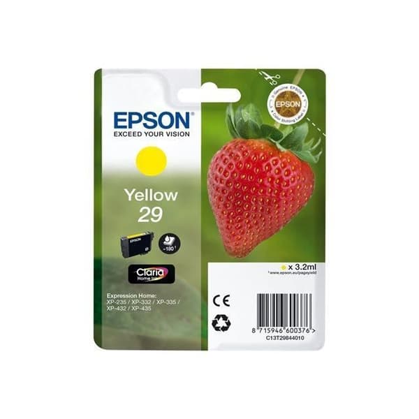 Epson 29 Strawberry Yellow bläckpatron - Claria Home Ink - Upp till 180 sidor